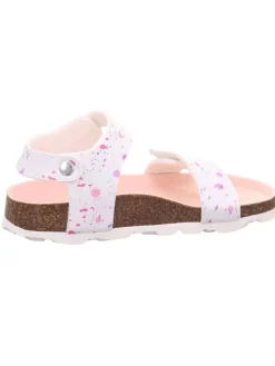Leder-Sandalen in Weiß