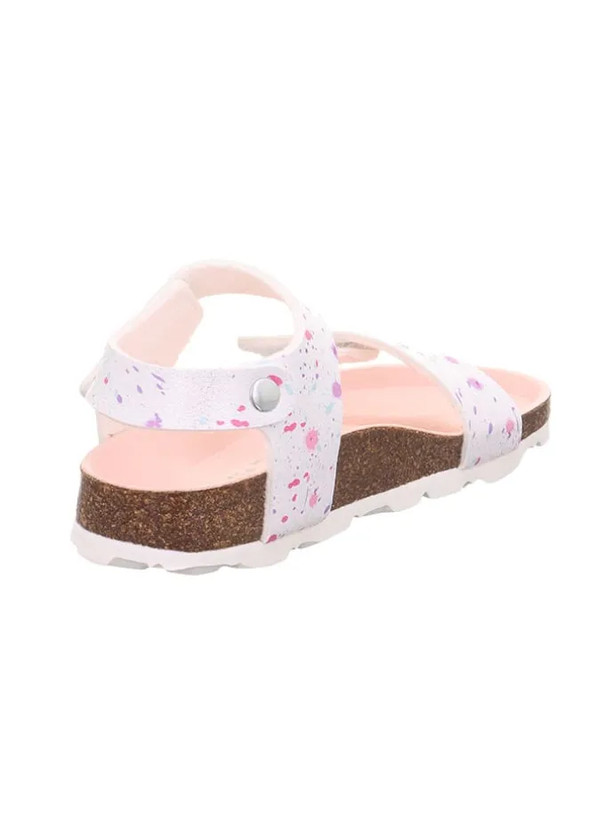 Leder-Sandalen in Weiß