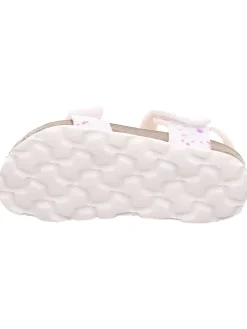 Leder-Sandalen in Weiß