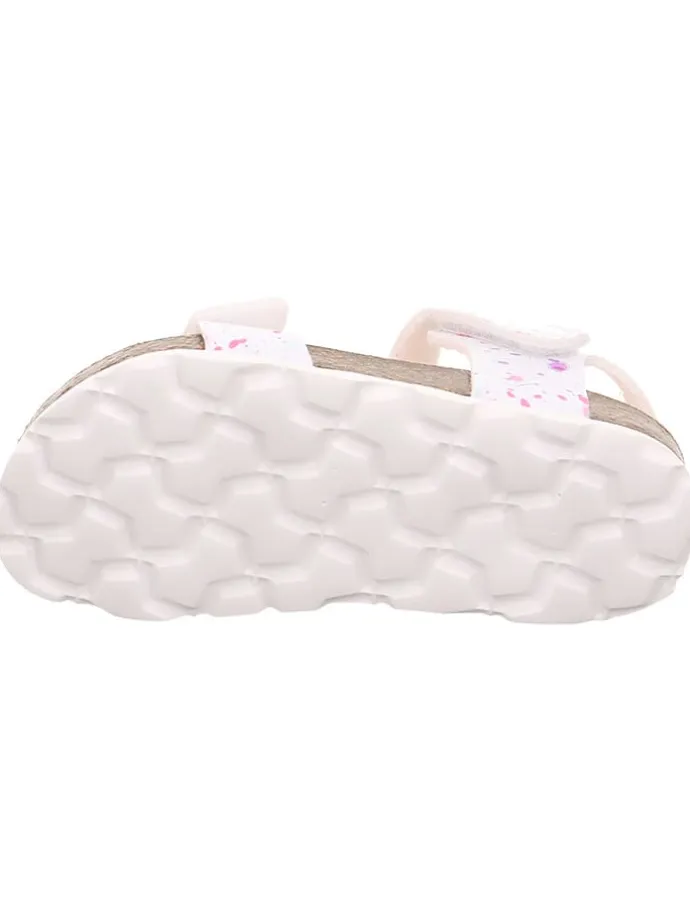 Leder-Sandalen in Weiß