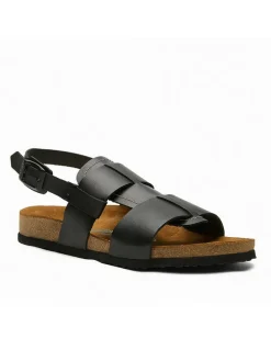 Leder-Sandalen "Likya" in Schwarz