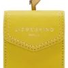 Leder-Schlüsselanhänger in Gelb - (B)8 x (H)8 cm