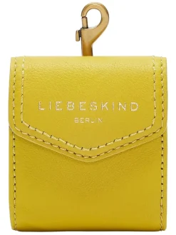 Leder-Schlüsselanhänger in Gelb - (B)8 x (H)8 cm