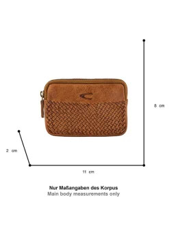 Leder-Schlüsseletui "Wave" in Cognac - (B)11 x (H)8 x (T)2 cm