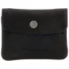 Leder-Schlüsseltasche "Earth" in Schwarz - (B)10 x (H)7 x (T)1 cm