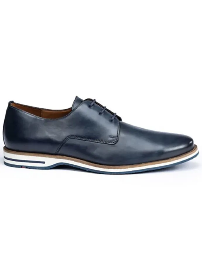 Leder-Schnürschuhe "Dakin" in Dunkelblau