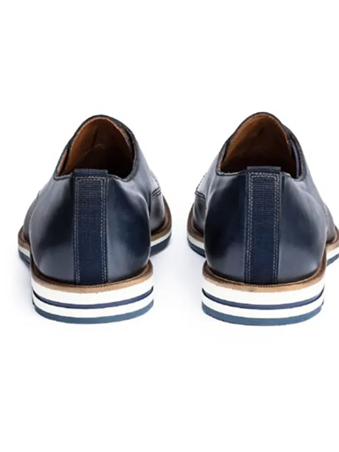 Leder-Schnürschuhe "Dakin" in Dunkelblau