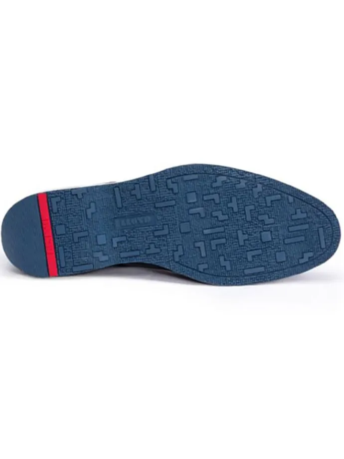 Leder-Schnürschuhe "Dakin" in Dunkelblau