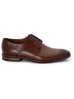 Leder-Schnürschuhe "Don" in Braun