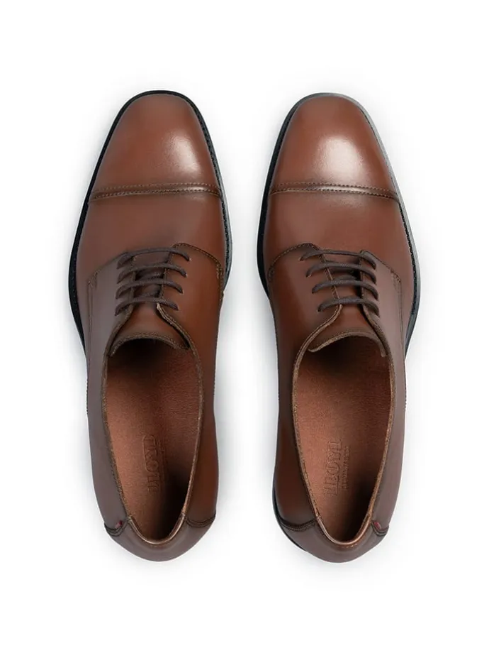 Leder-Schnürschuhe "Donato" in Hellbraun