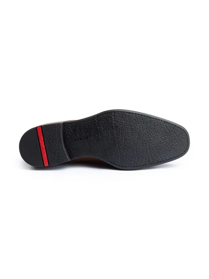 Leder-Schnürschuhe "Donato" in Hellbraun