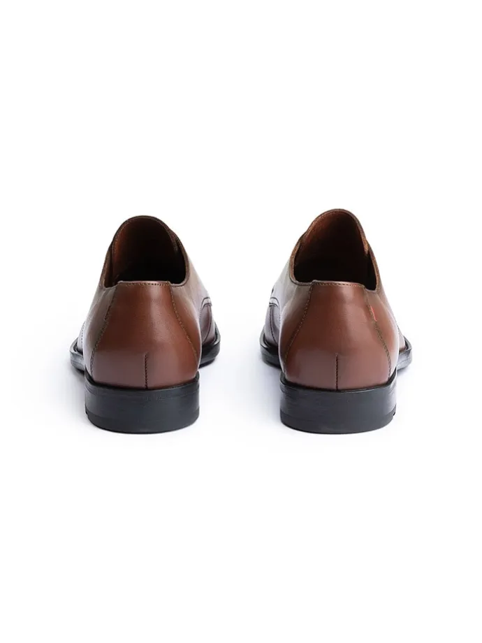 Leder-Schnürschuhe "Donato" in Hellbraun