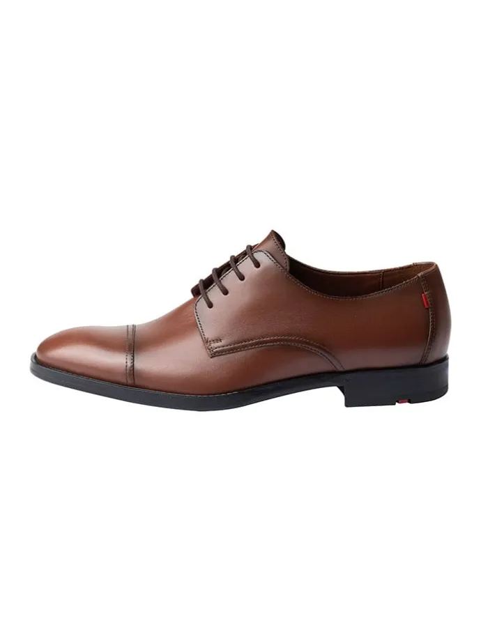 Leder-Schnürschuhe "Donato" in Hellbraun