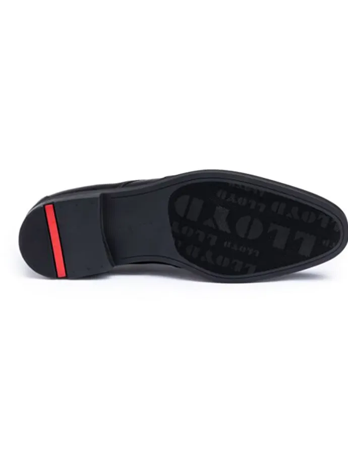 Leder-Schnürschuhe "Farley" in Schwarz
