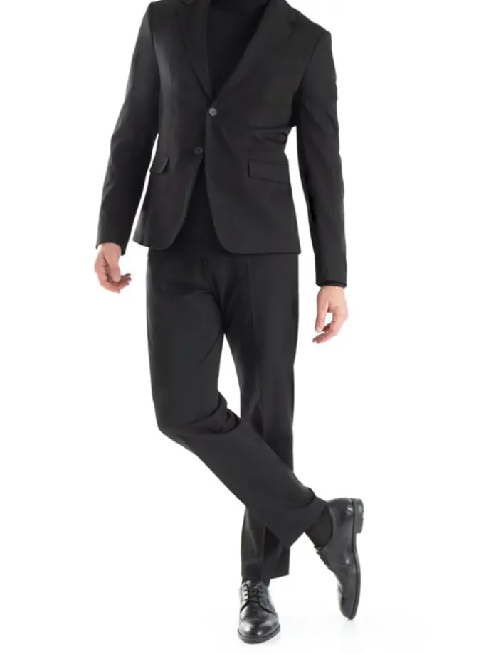 Leder-Schnürschuhe "Farley" in Schwarz