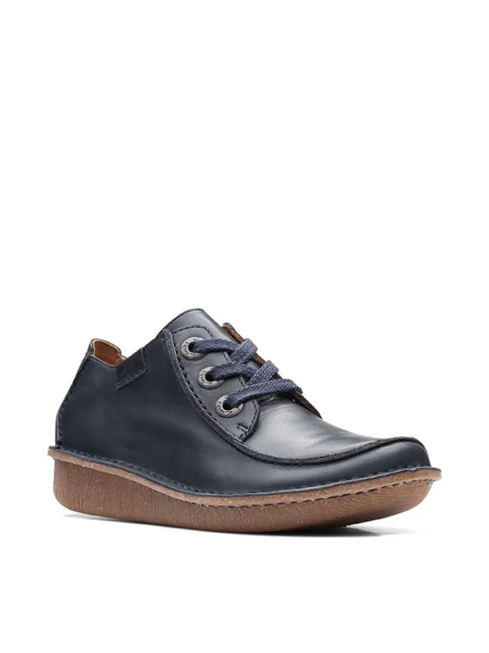 Leder-Schnürschuhe "Funny Dream" in Dunkelblau