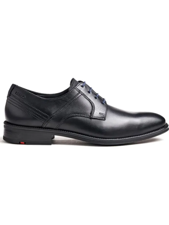 Leder-Schnürschuhe "Gala" in Schwarz