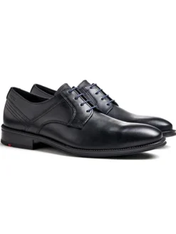 Leder-Schnürschuhe "Gala" in Schwarz