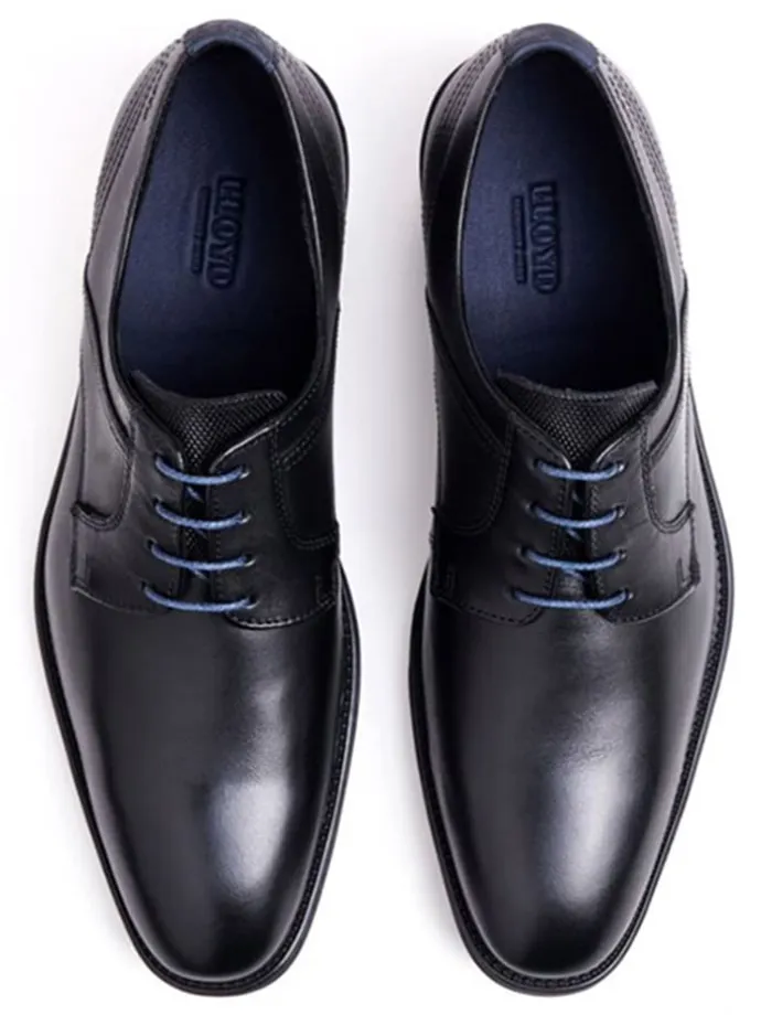 Leder-Schnürschuhe "Gala" in Schwarz