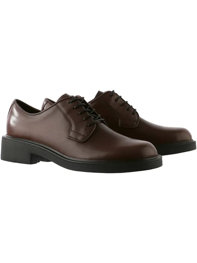 Leder-Schnürschuhe "George" in Braun