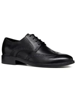 Leder-Schnürschuhe "Gladwin" in Schwarz
