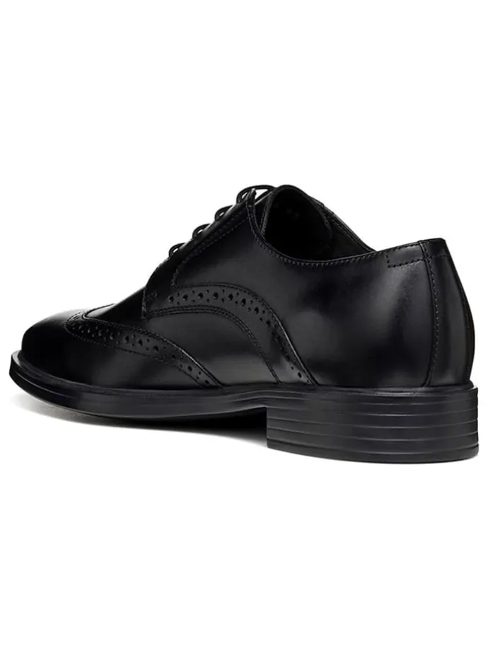 Leder-Schnürschuhe "Gladwin" in Schwarz