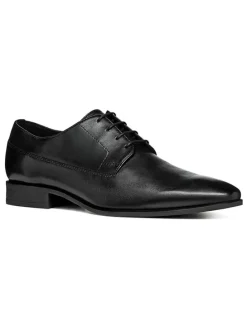 Leder-Schnürschuhe "High Life" in Schwarz