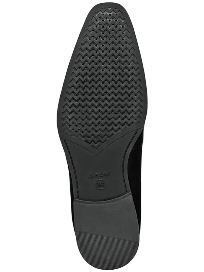 Leder-Schnürschuhe "High Life" in Schwarz