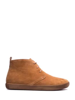 Leder-Schnürschuhe in Braun