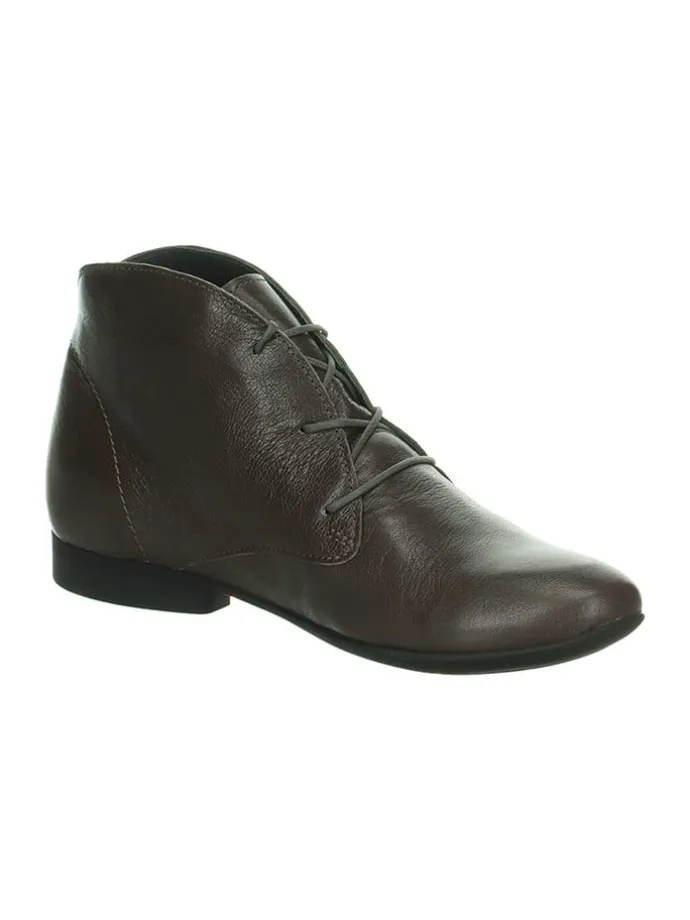 Leder-Schnürschuhe in Braun