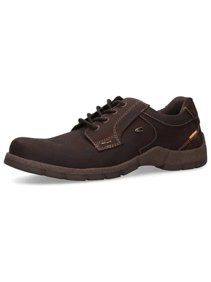 Leder-Schnürschuhe in Braun