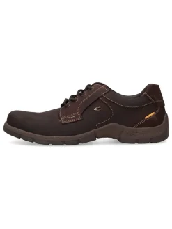Leder-Schnürschuhe in Braun