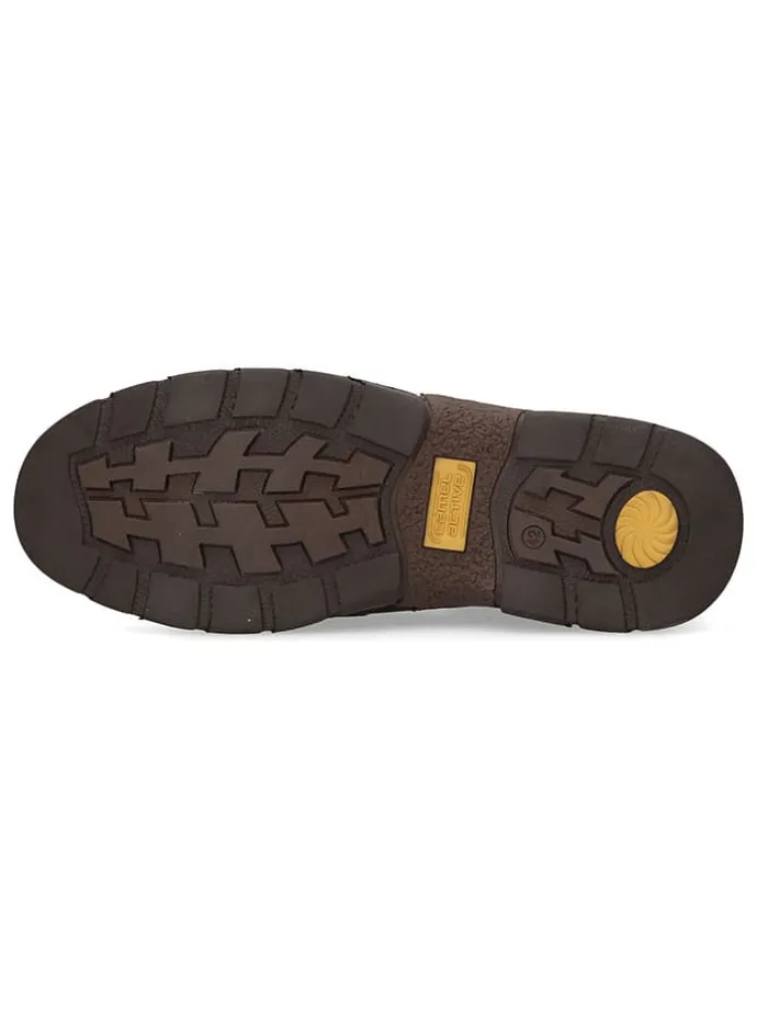 Leder-Schnürschuhe in Braun