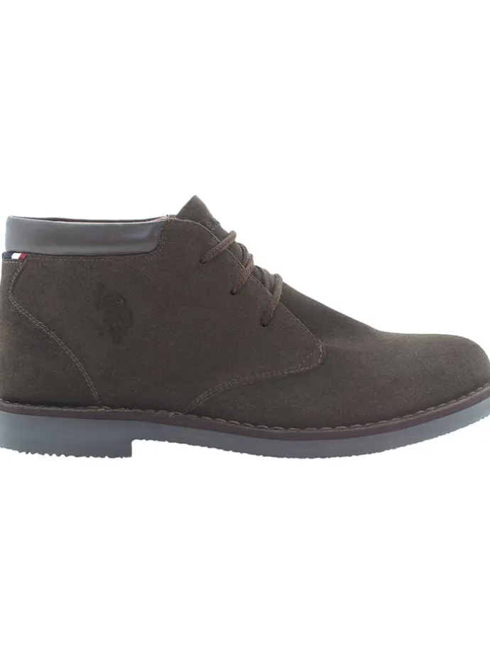 Leder-Schnürschuhe in Braun