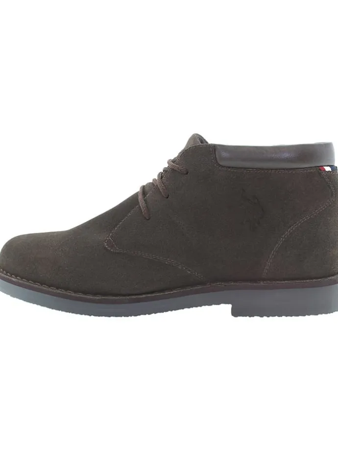 Leder-Schnürschuhe in Braun