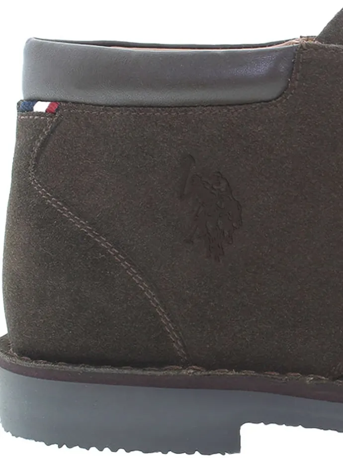 Leder-Schnürschuhe in Braun
