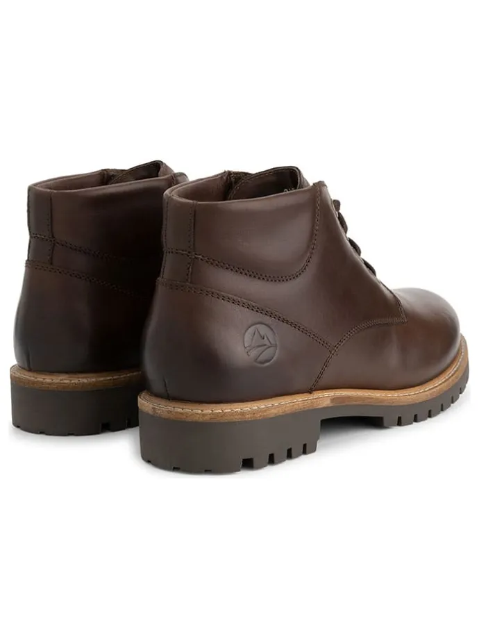 Leder-Schnürschuhe in Braun