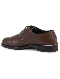 Leder-Schnürschuhe in Braun