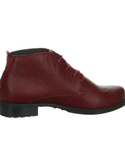 Leder-Schnürschuhe in Rot