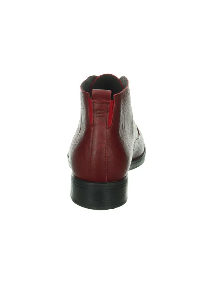 Leder-Schnürschuhe in Rot