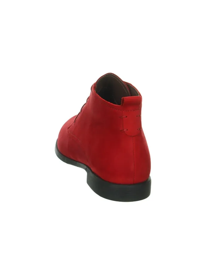 Leder-Schnürschuhe in Rot