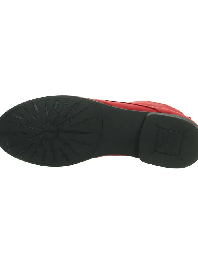 Leder-Schnürschuhe in Rot