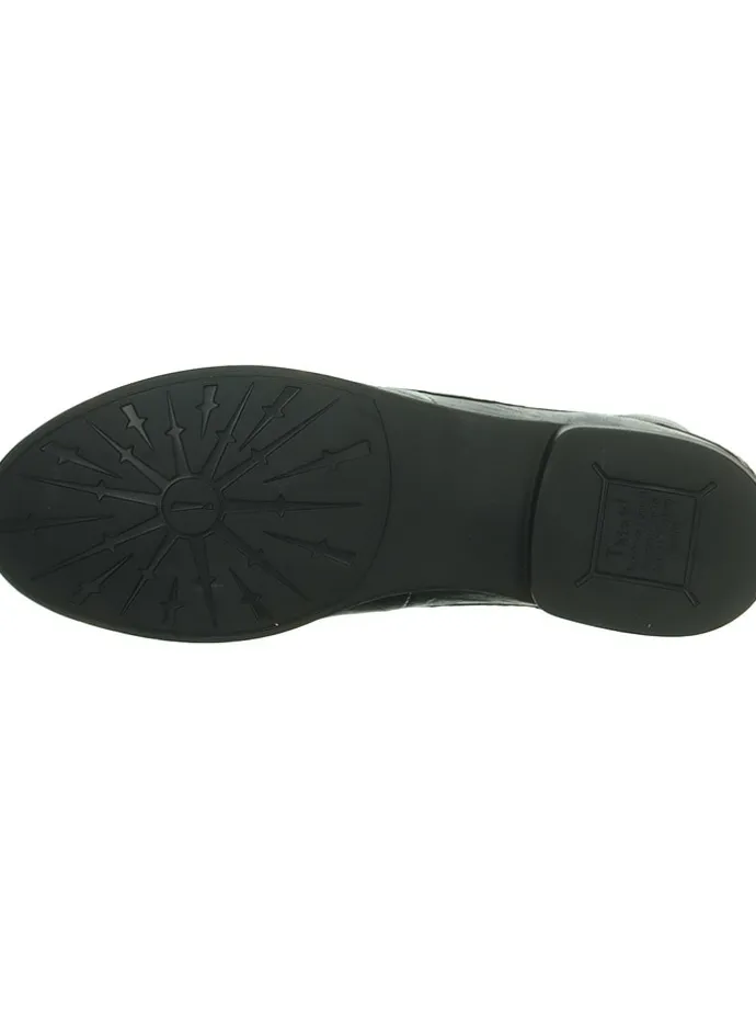 Leder-Schnürschuhe in Schwarz