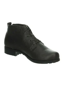 Leder-Schnürschuhe in Schwarz