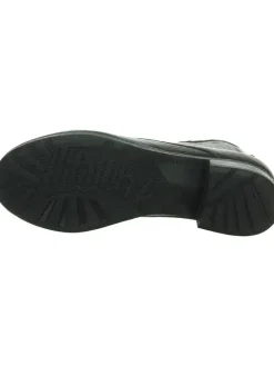 Leder-Schnürschuhe in Schwarz