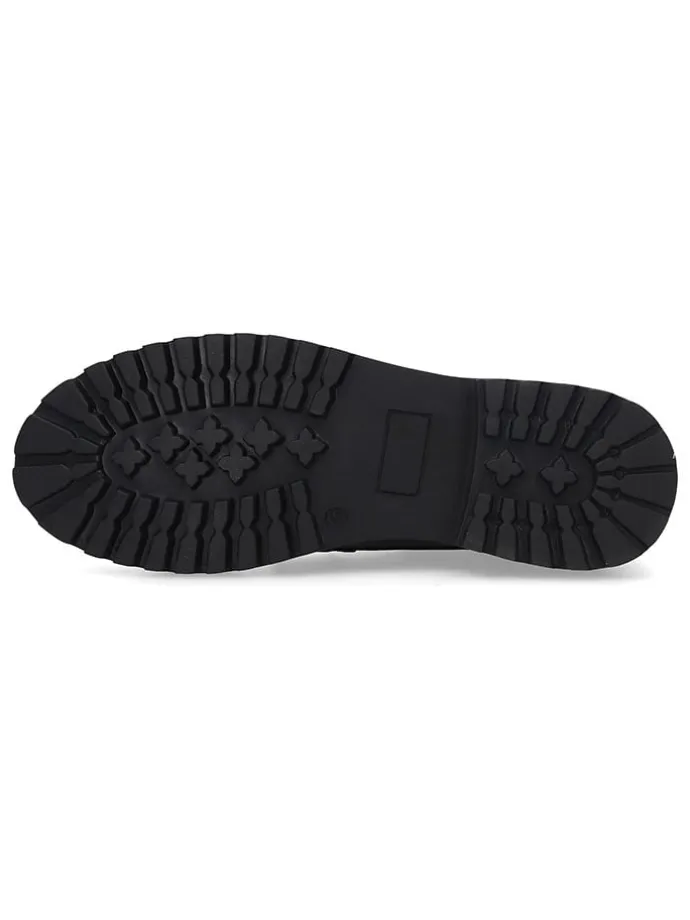 Leder-Schnürschuhe in Schwarz