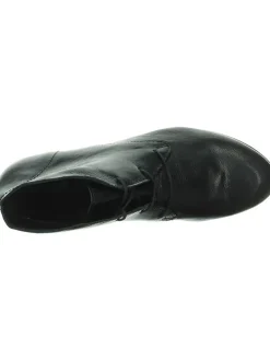 Leder-Schnürschuhe in Schwarz
