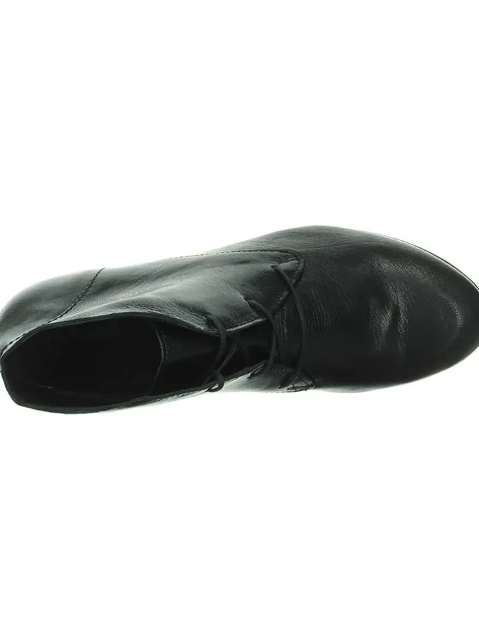 Leder-Schnürschuhe in Schwarz