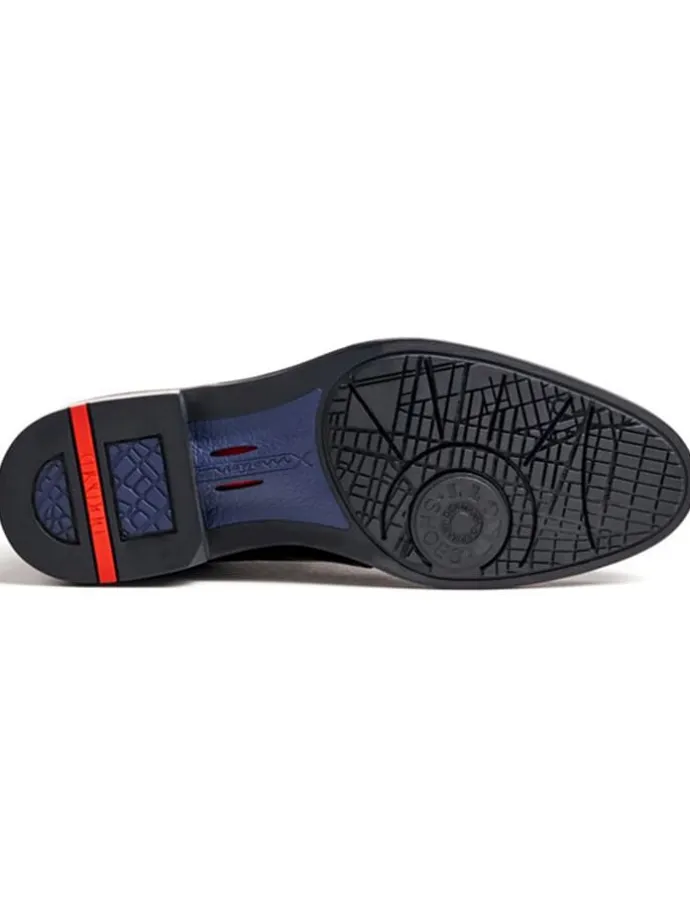 Leder-Schnürschuhe "Kos" in Schwarz