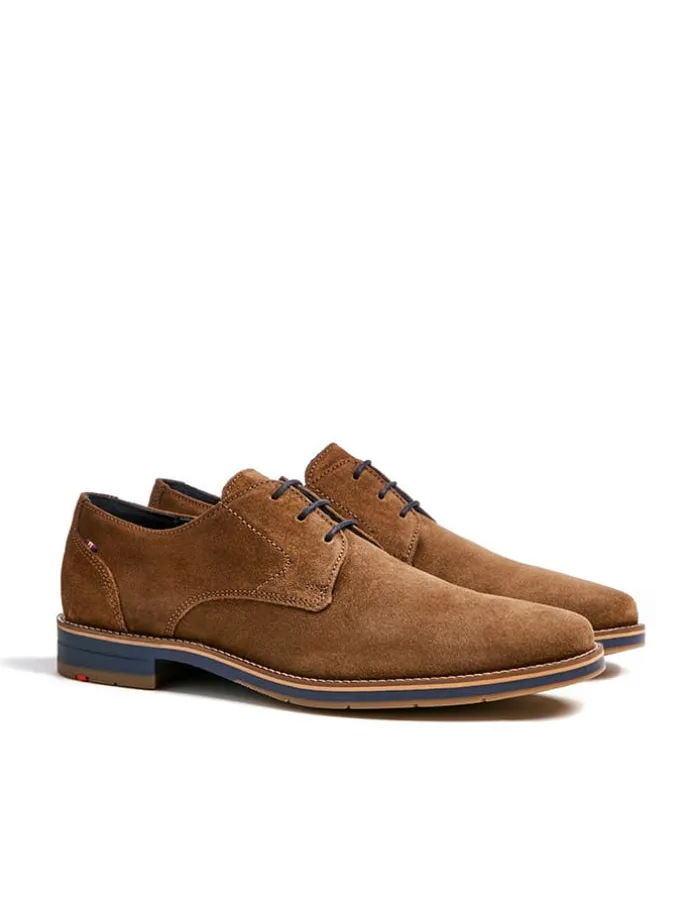 Leder-Schnürschuhe "Langston" in Hellbraun